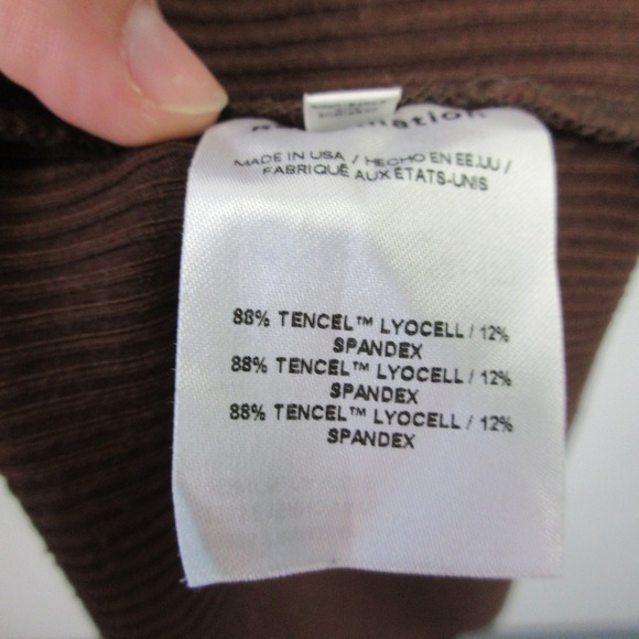 Reformation Bodycon Midi Tube Dress S Brown Ribbed Knit Minimalist Casual 314 - Picture 4 of 12